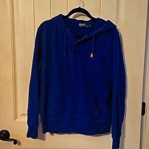 Vintage Polo Ralph Lauren hoodie with 1/4 button front